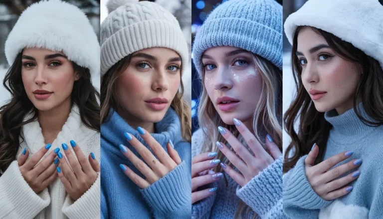 18 Icy Blue Winter Nails That Capture The Magic Of The Season