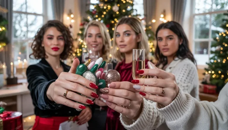 18 Cute Short Christmas Nails Perfect For Every Holiday Event